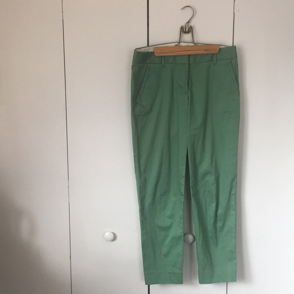 Green J Crew City Fit Pants